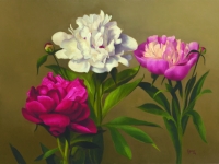 Peonies 12 X 16, oil on panel (2004)--SOLD