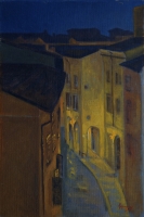 Bologna at Night, 8 X 12, oil on panel (2013) SOLD