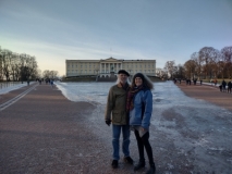 In front of the Royal Palace, Oslo, Norway